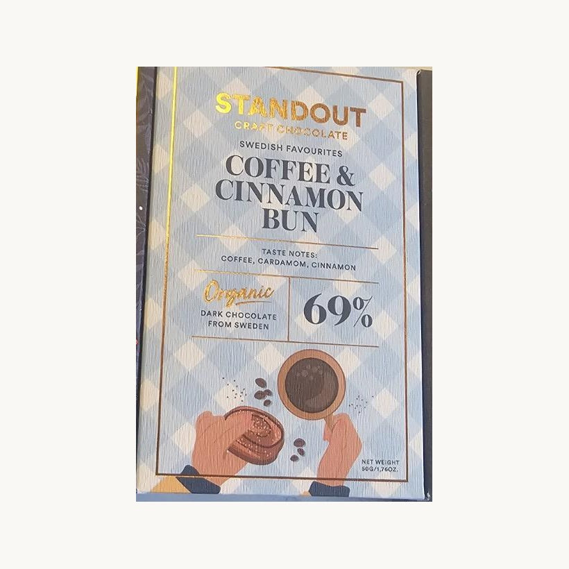 Standout Coffee and Cinnamon Bun 69% chocolate bar — Swedish Favourites